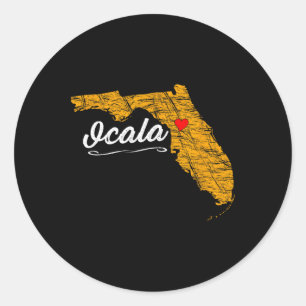 City Of Ocala - Florida Vacation Souvenir Merch -  Classic Round Sticker