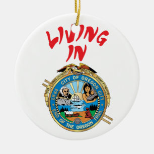 City of Oregon Ceramic Ornament