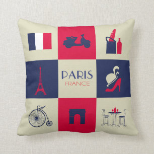 City Of Paris European Throw Pillow