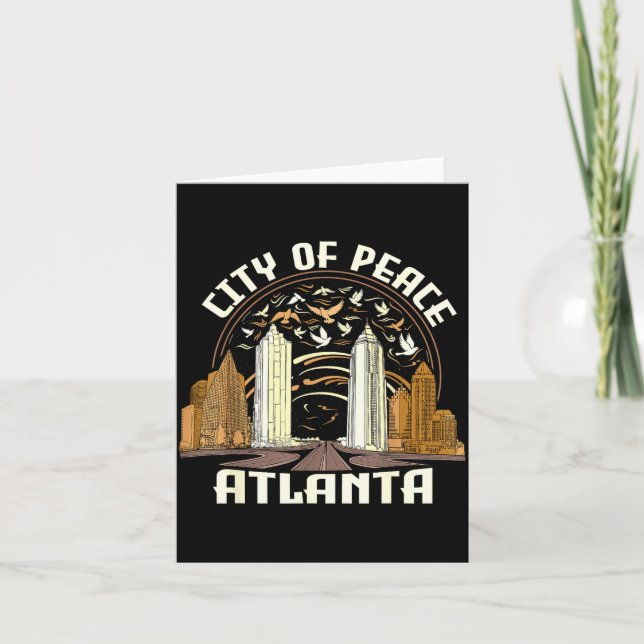 City Of Peace Atlanta Souvenir Men Women Georgia A Card (Front)