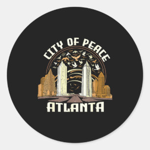 City Of Peace Atlanta Souvenir Men Women Georgia A Classic Round Sticker