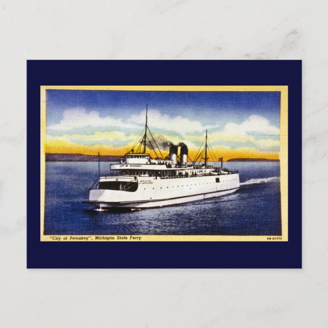 City of Petoskey, Michigan State Ferry Postcard (Front)