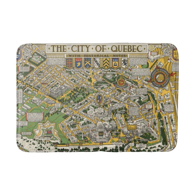 City of Quebec Map Bath Mat (Front)