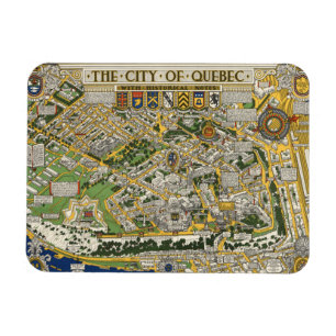 City of Quebec Map Magnet
