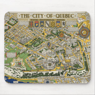 City of Quebec Map Mouse Pad