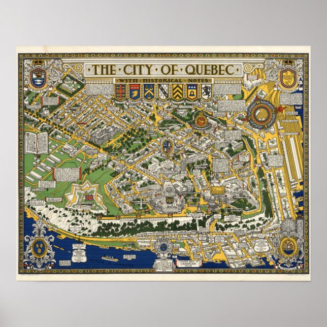 City of Quebec Map Poster (Front)