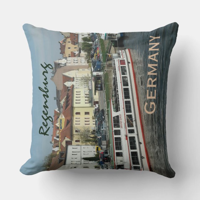 City of  Regensburg Germany Throw Pillow (Front)