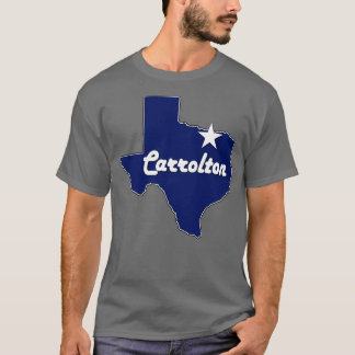 City of rolton Texas Lone State Map Navy Blue T-Shirt