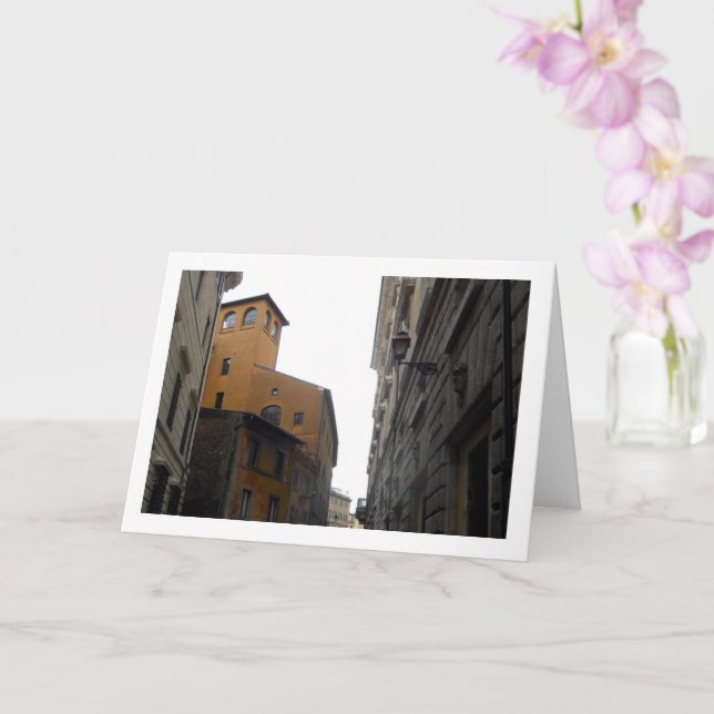 City Of Roma Portrait, Italy Card (Orchid)