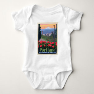 City of Roses   Portland, Oregon Baby Bodysuit