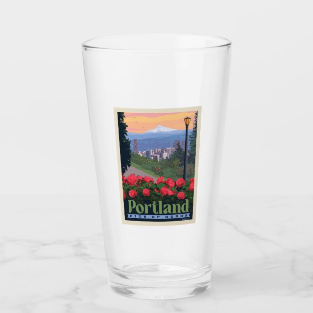 City of Roses | Portland, Oregon Glass (Front)