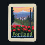 City of Roses | Portland, Oregon Magnet<br><div class="desc">Anderson Design Group is an award-winning illustration and design firm in Nashville,  Tennessee. Founder Joel Anderson directs a team of talented artists to create original poster art that looks like classic vintage advertising prints from the 1920s to the 1960s.</div>