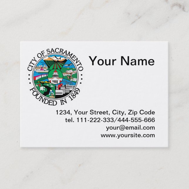 City of Sacramento seal Business Card (Front)