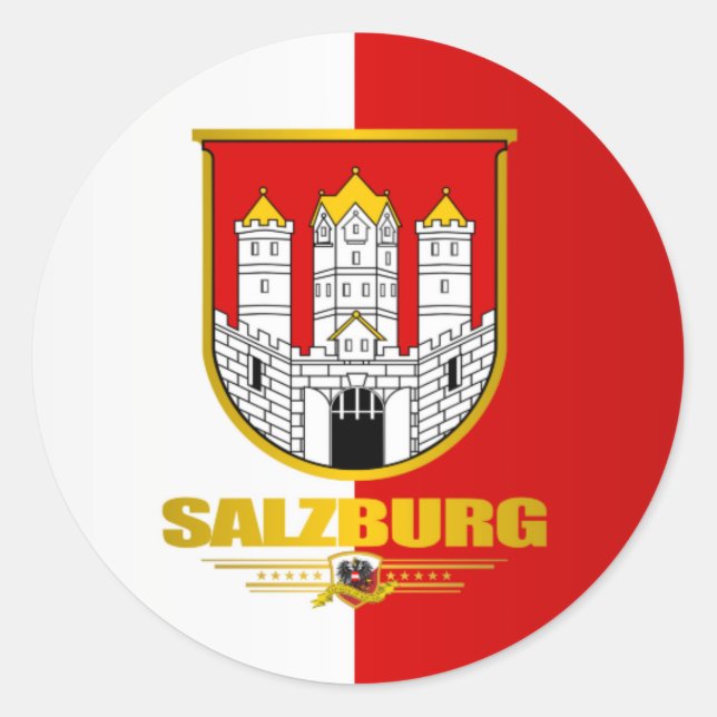 City of Salzburg Classic Round Sticker (Front)