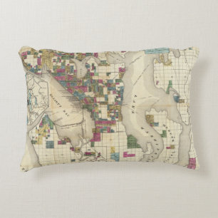 City Of Seattle And Environs Accent Pillow