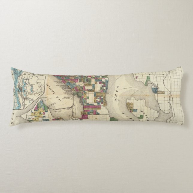 City Of Seattle And Environs Body Pillow (Front)