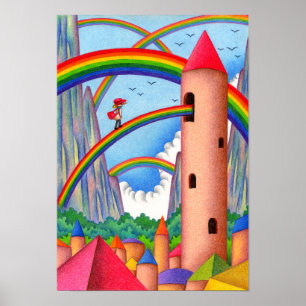 City of Seven-Coloured Rainbow. Poster