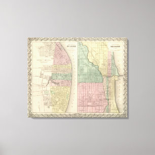 City of St Louis, Missouri City of Chicago Canvas Print