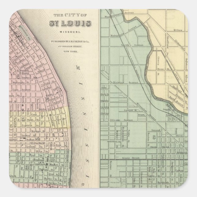 City of St Louis, Missouri City of Chicago Square Sticker (Front)