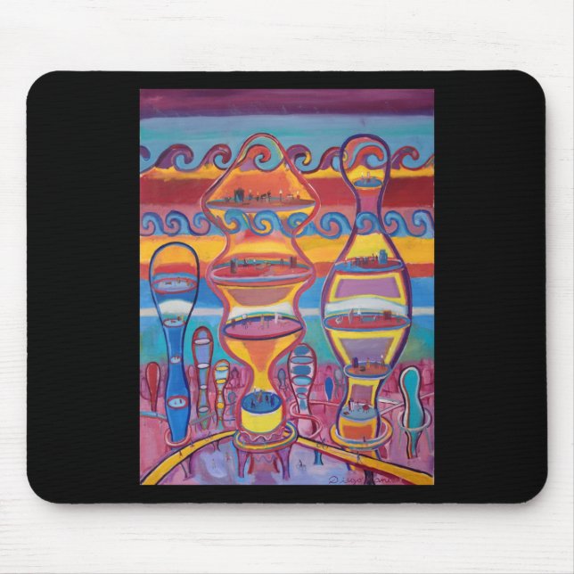 City Of The Future Sticker  Mouse Pad (Front)