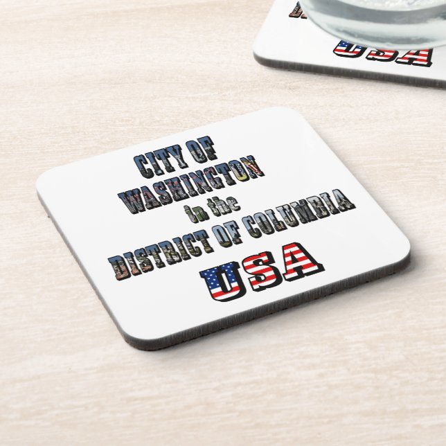 City of Washington in the District of Columbia USA Coaster (Left Side)