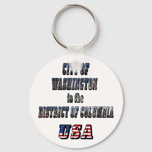 City of Washington in the District of Columbia USA Keychain (Front)