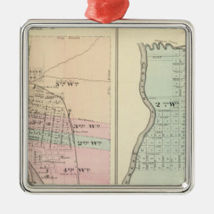 City of Wausau, Village of Shawano Metal Ornament