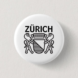 City of Zürich, SWITZERLAND 1 Inch Round Button