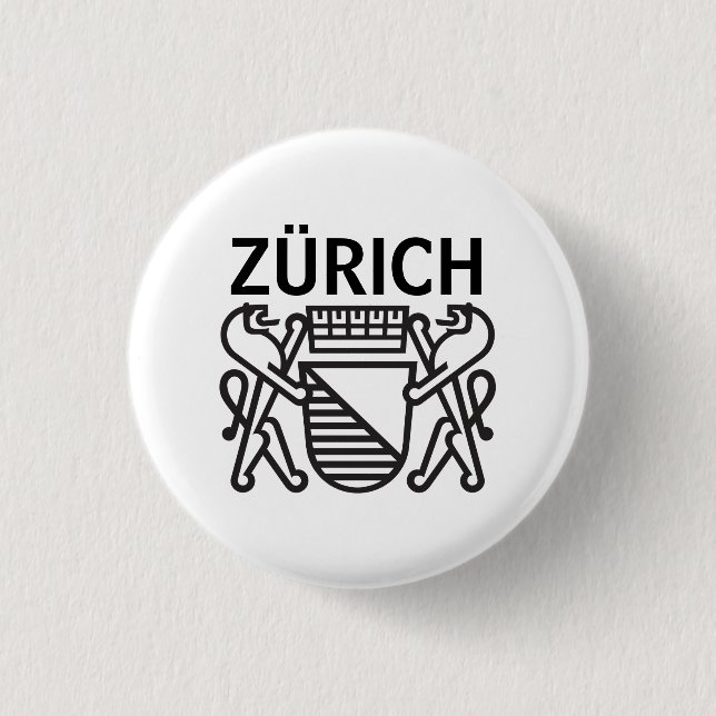 City of Zürich, SWITZERLAND 1 Inch Round Button (Front)