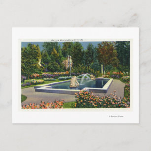 City Park Italian Rose Garden View Postcard