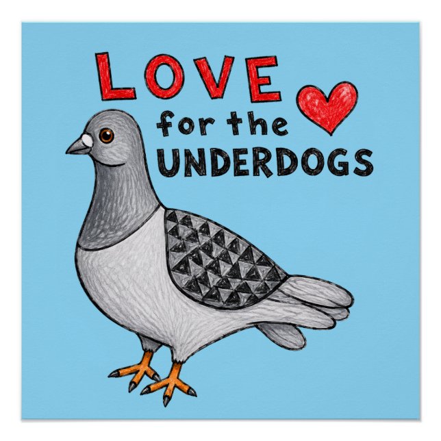 City Pigeon Poster Illustration (Front)