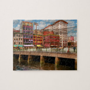 City - Providence RI - Crawford Street Bridge 1906 Jigsaw Puzzle
