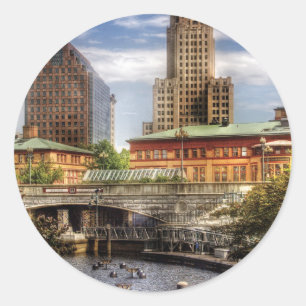 City - Providence RI - The Skyline Classic Round Sticker