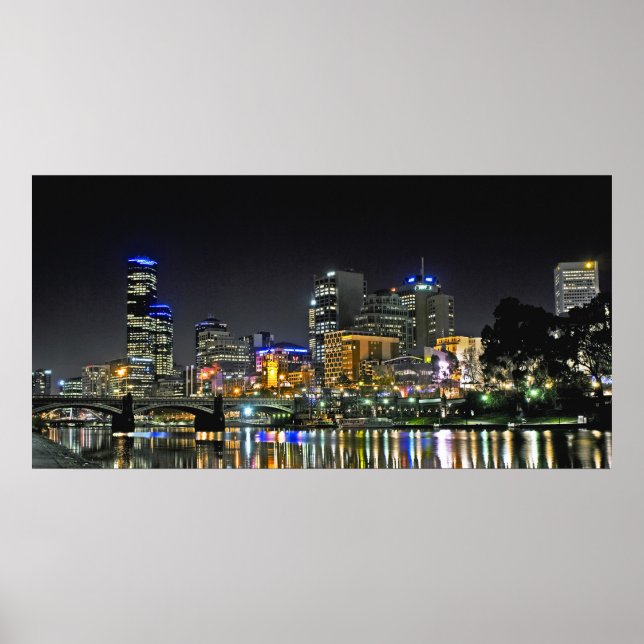City Reflctions Panoramic Poster (Front)