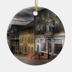 City - Rhode Island - Providence 2007 - Thomas Str Ceramic Ornament