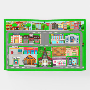 City Roads for Cars 2 1.2' x 4' Banner