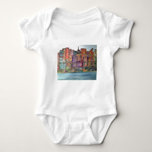 City Scape Baby Bodysuit (Front)