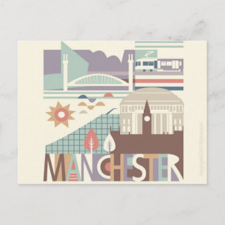 City Scape Manchester et la carte postale du Nord-