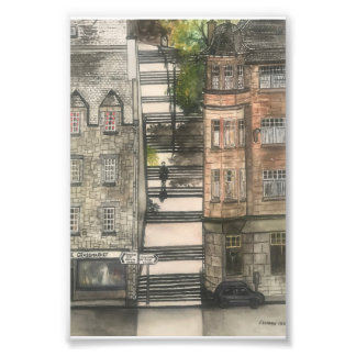 City Scapes Grassmarket Edinburgh by John Gilholly Photo Print