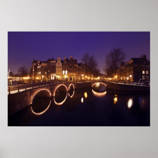 City scenic in Amsterdam Netherlands Poster