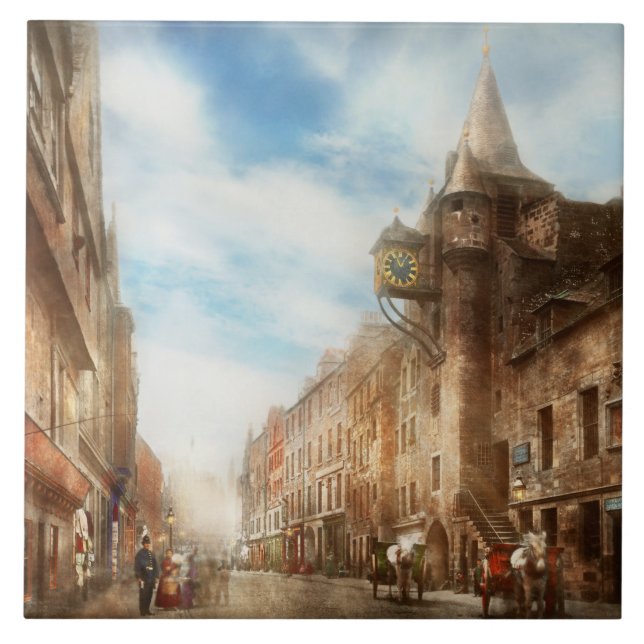 City - Scotland - Tolbooth operator 1865 Tile (Front)