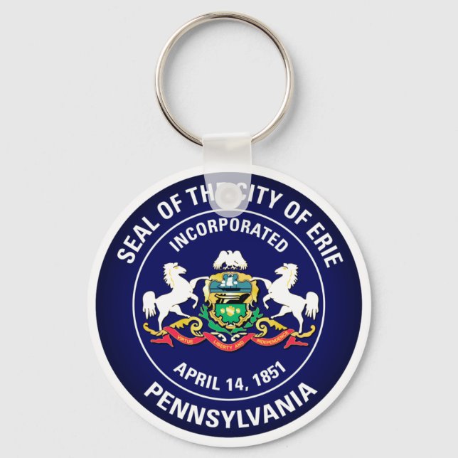 City Seal of Erie, Pennsylvania Keychain (Front)