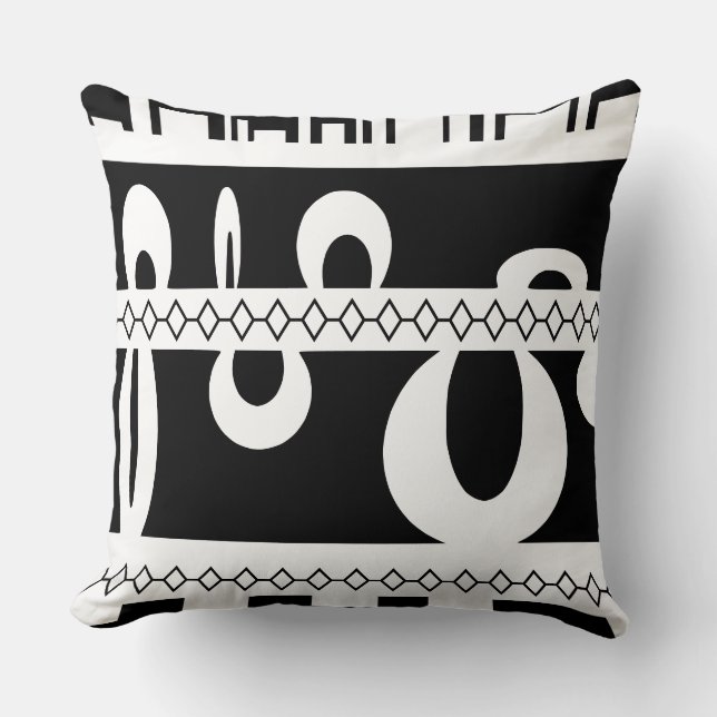 City silhouette river abstract diamond throw pillow (Front)