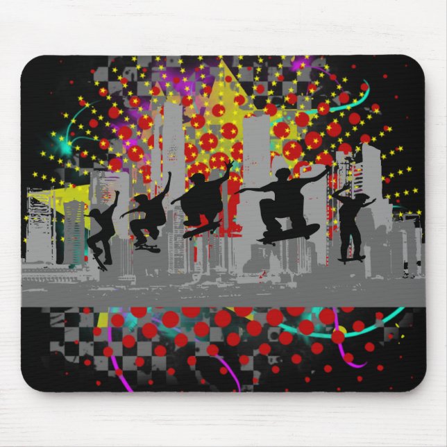 City Skateboarding Mouse Pad (Front)