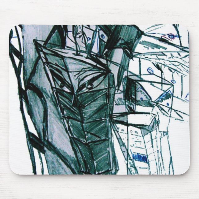 CITY SKETCHER WHITE MOUSE PAD (Front)
