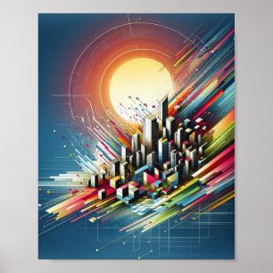 City Skyline Art Poster