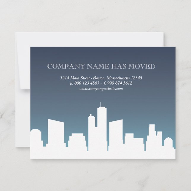 City Skyline | Business We Have Moved Announcement (Front)