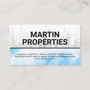 City Skyline   Commercial Properties Business Card