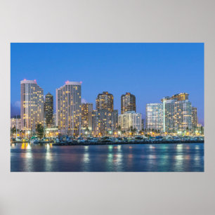 City Skyline of Waikiki Poster