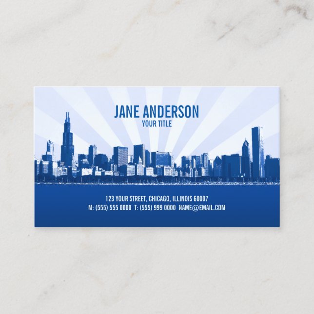 City Skyline Professional business card (Front)